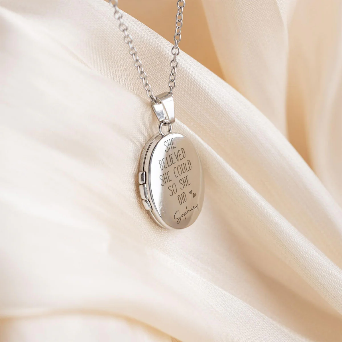 You Did It - Personalized Custom Locket Necklace - Image 5