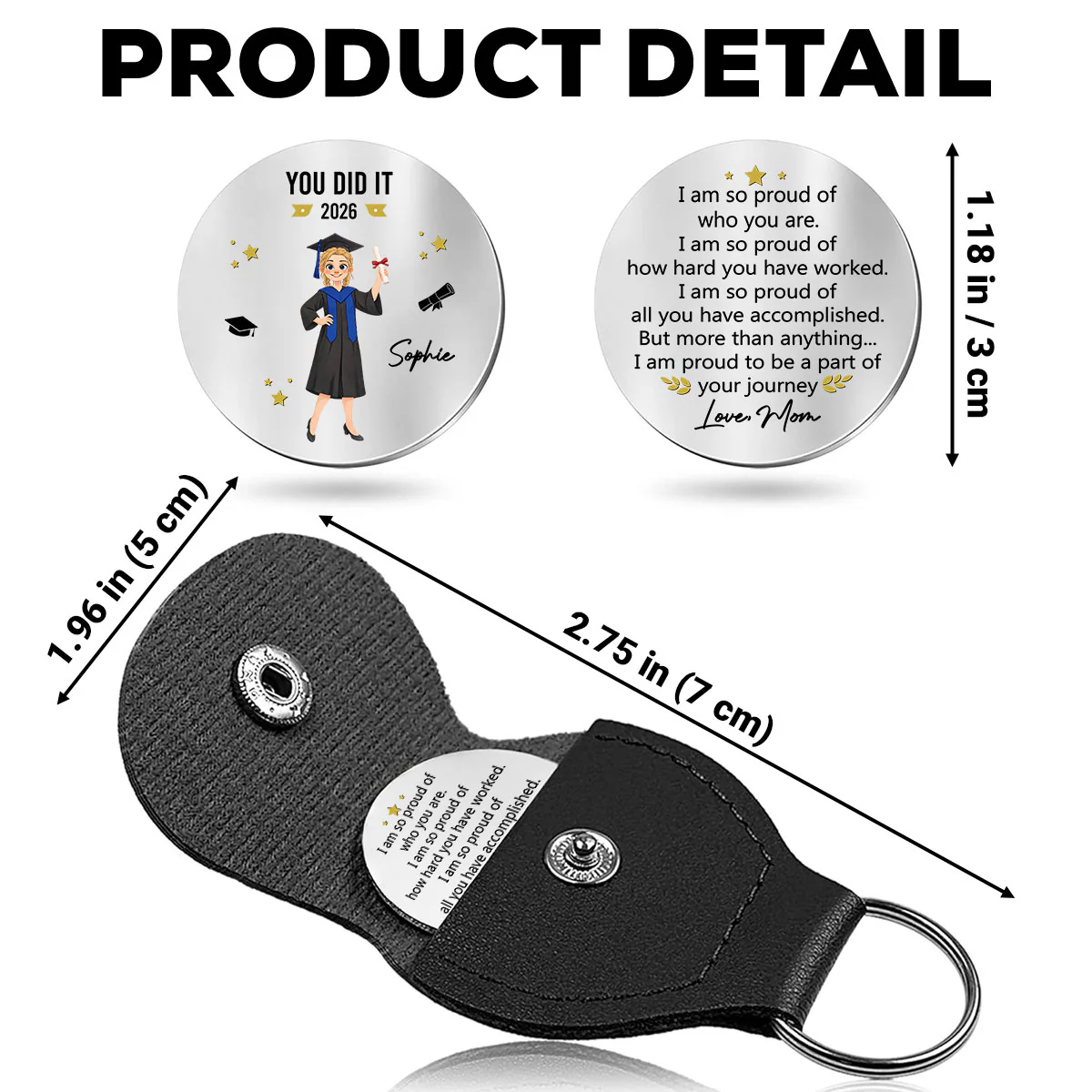 You Did It - Personalized Custom Pocket Hug - Image 6