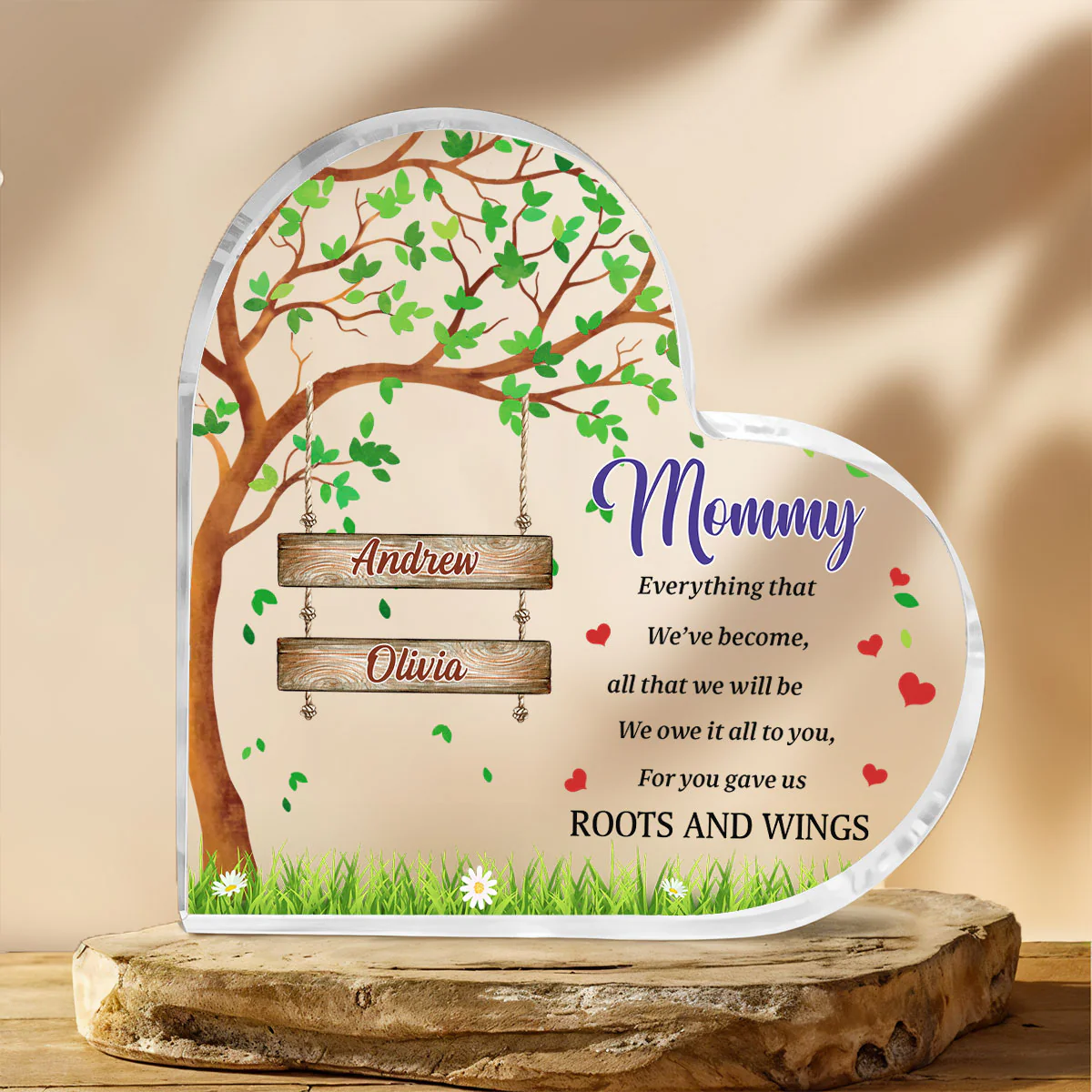 You Gave Us Roots And Wings - Personalized Custom Acrylic Plaque - Image 4