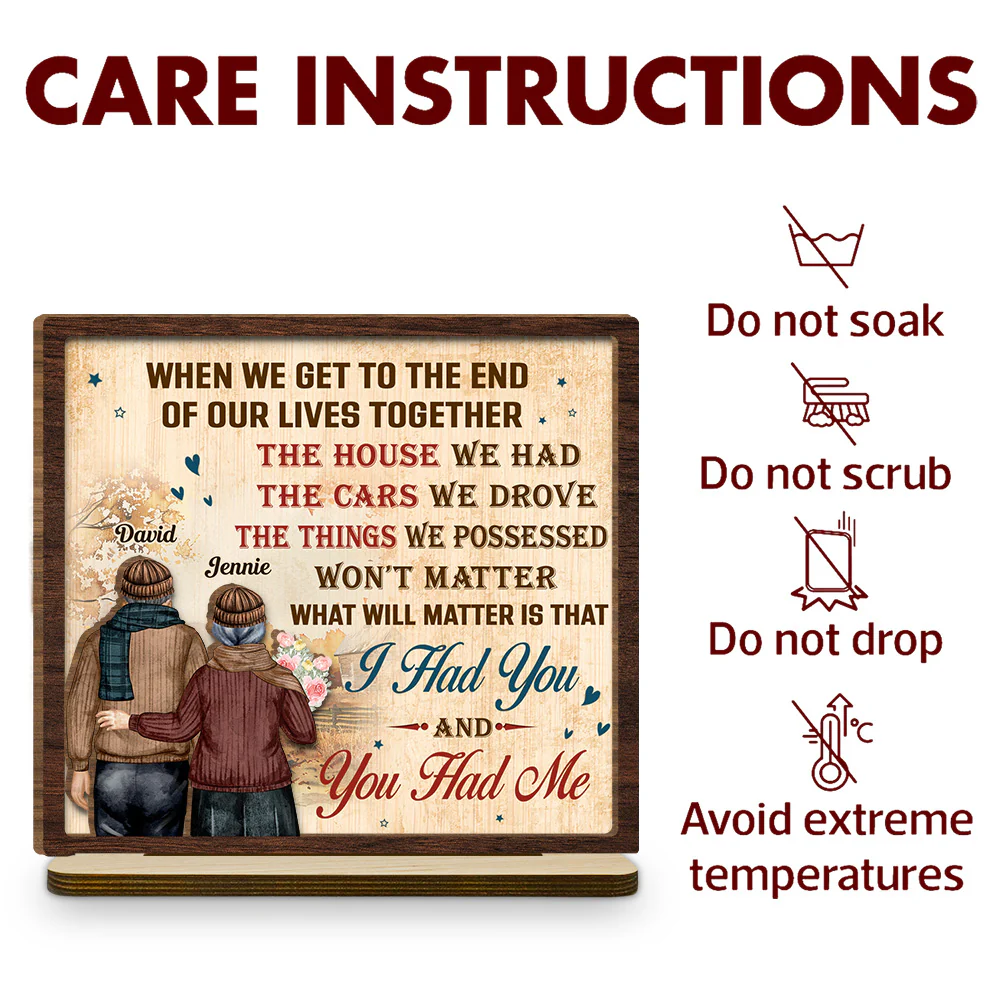 You Had Me - Personalized Custom 2-Layer Wood Plaque With Flat Base - Image 4