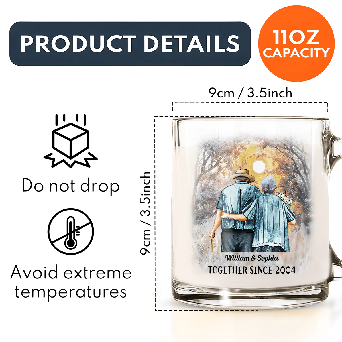 You Had Me - Personalized Custom Glass Mug - Image 3
