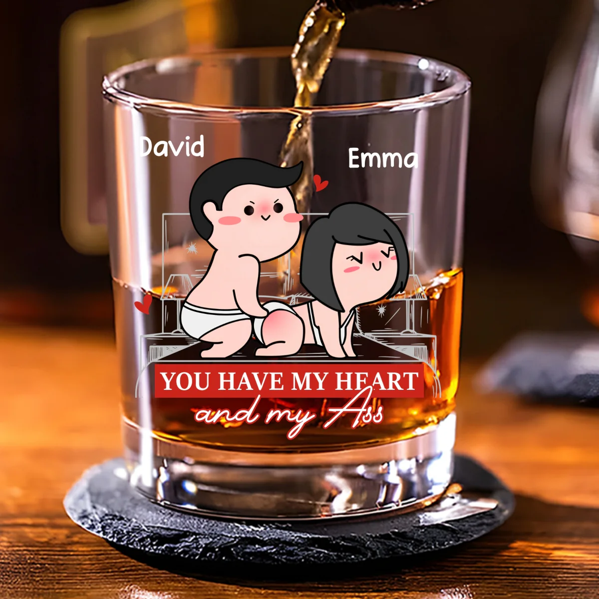 You Have All Of Me - Personalized Custom Whiskey Glass - Image 6