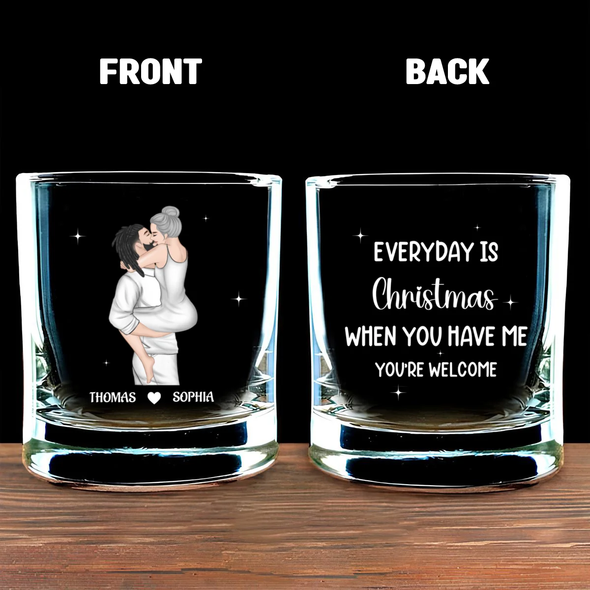 You Have Me - Personalized Custom Whiskey Glass - Image 6
