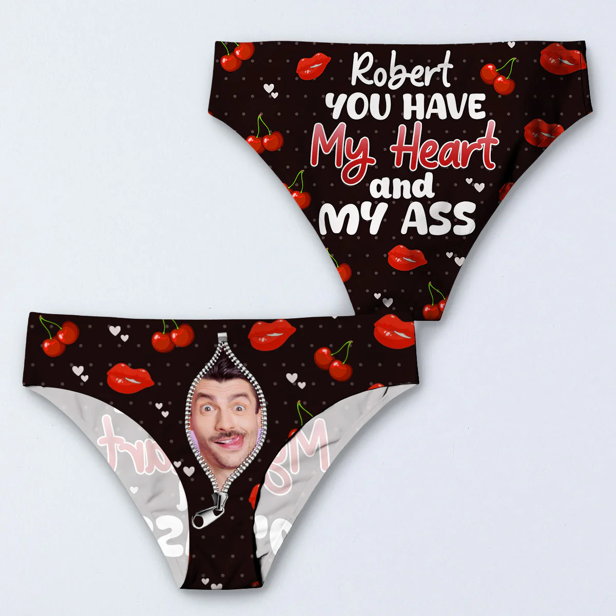You Have My Heart And My Ass - Personalized Women Briefs - Image 3