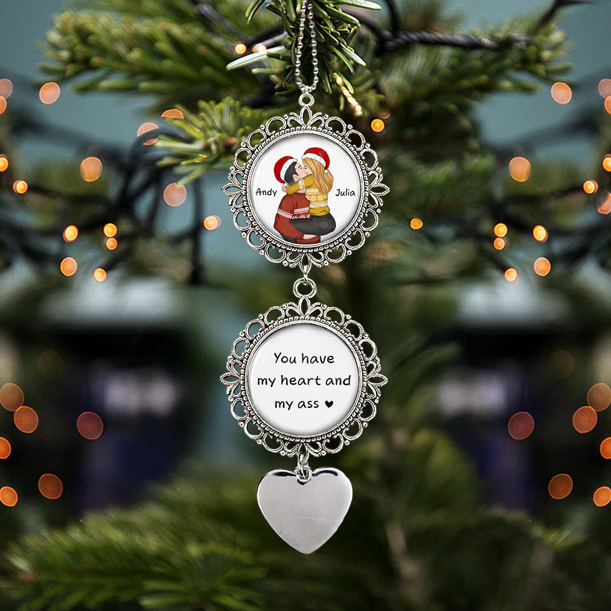 You Have My Heart - Personalized Custom Charming Ornament - Image 3