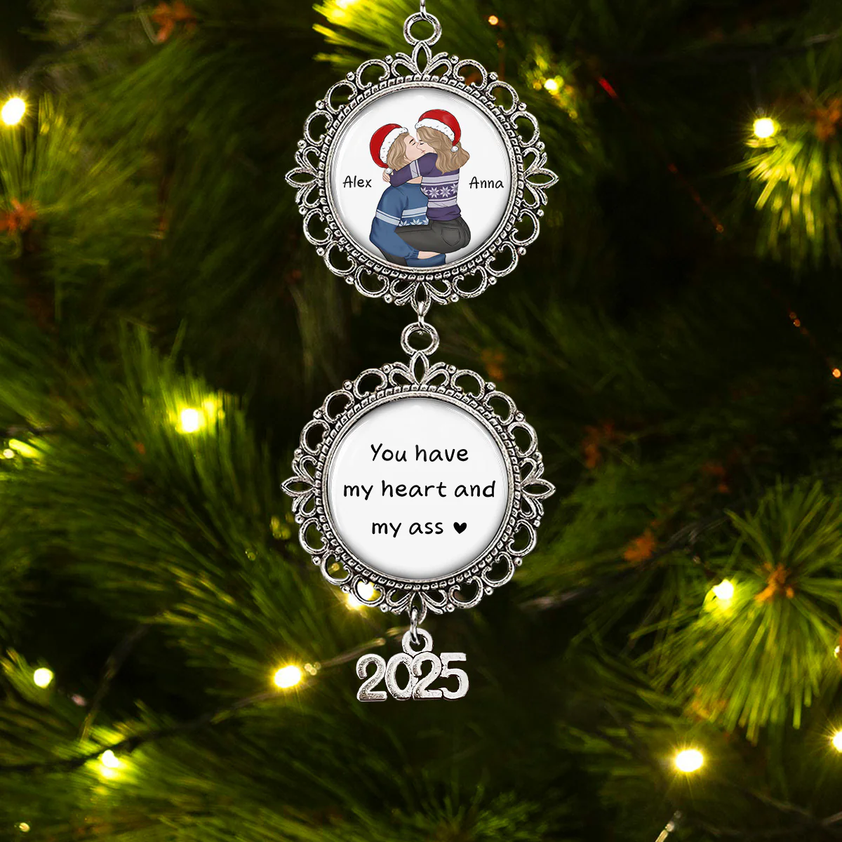 You Have My Heart - Personalized Custom Charming Ornament - Image 4