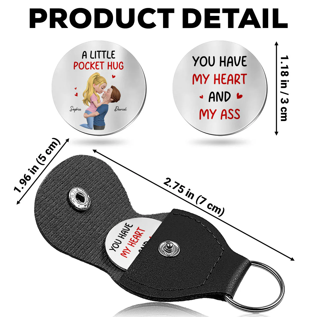 You Have My Heart - Personalized Custom Pocket Hug - Image 5