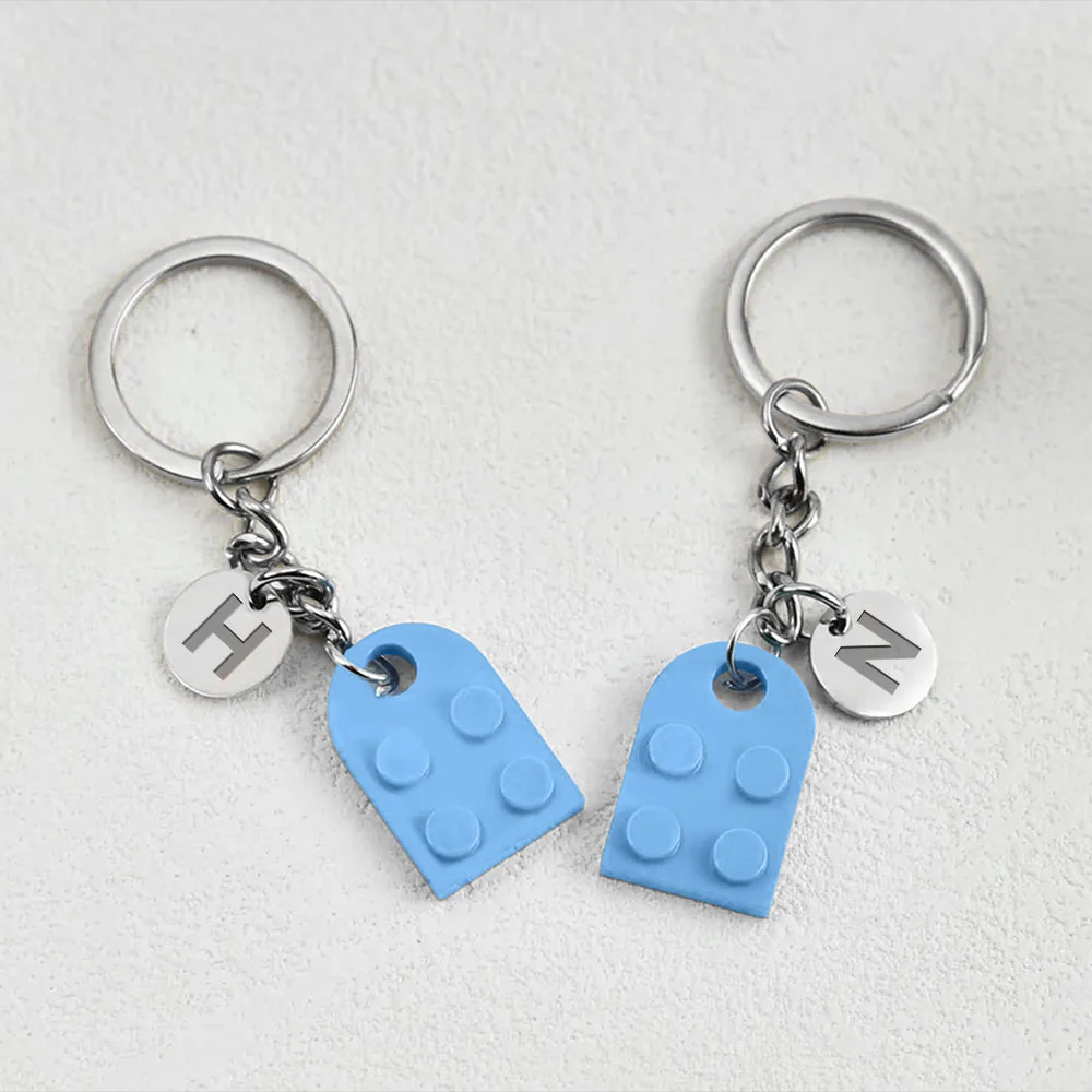You Hold A Piece Of My Heart - Personalized Custom Heart Brick Keychain - Image 2