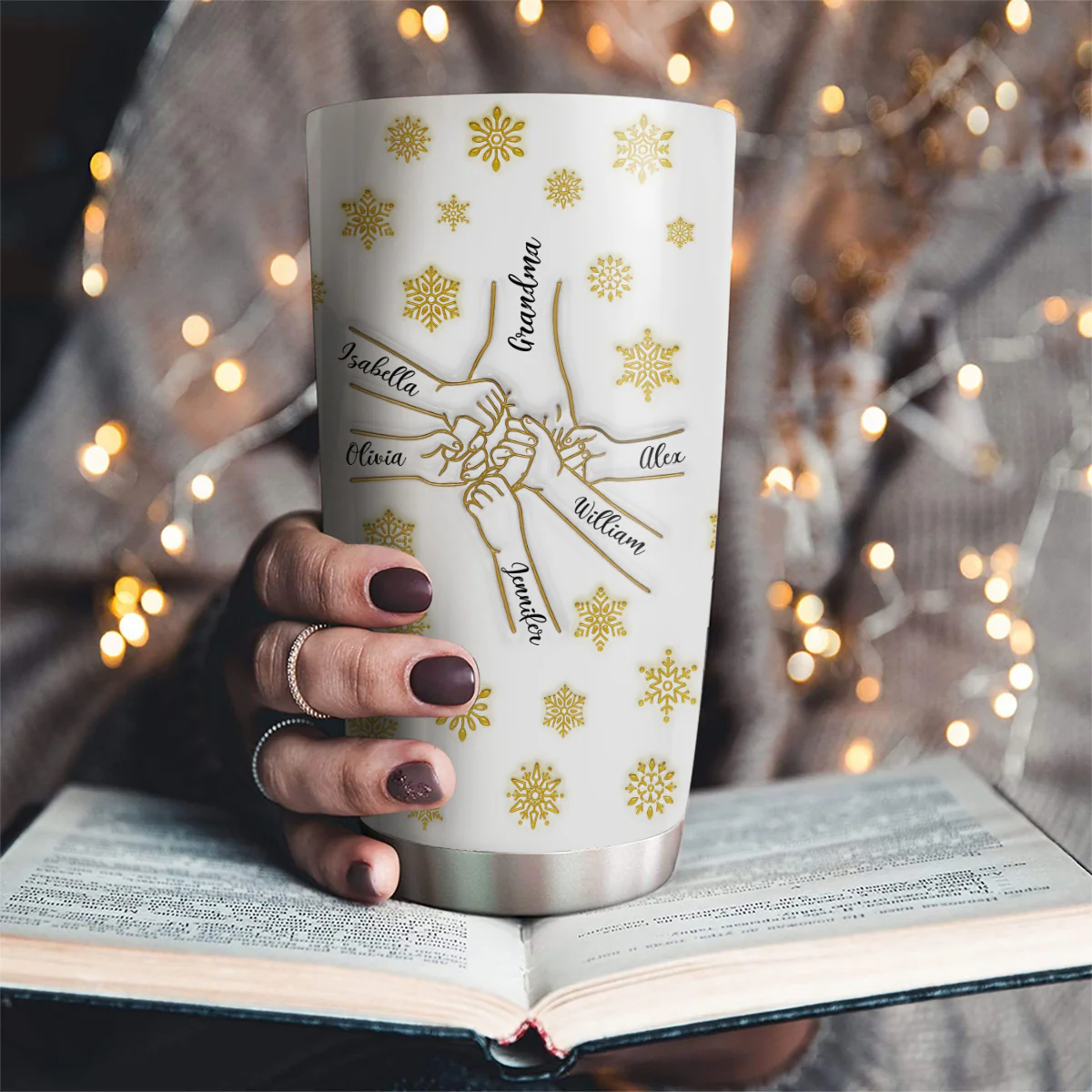 You Hold My Hand, Also My Heart - Personalized Custom 3D Inflated Effect Tumbler - Image 2