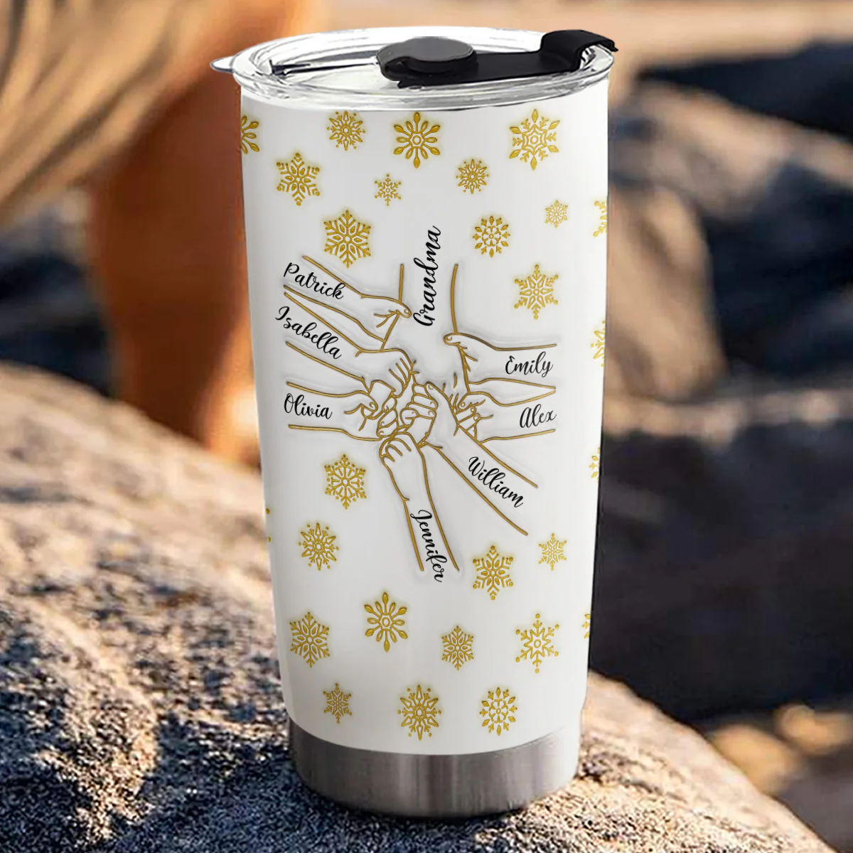 You Hold My Hand, Also My Heart - Personalized Custom 3D Inflated Effect Tumbler - Image 3