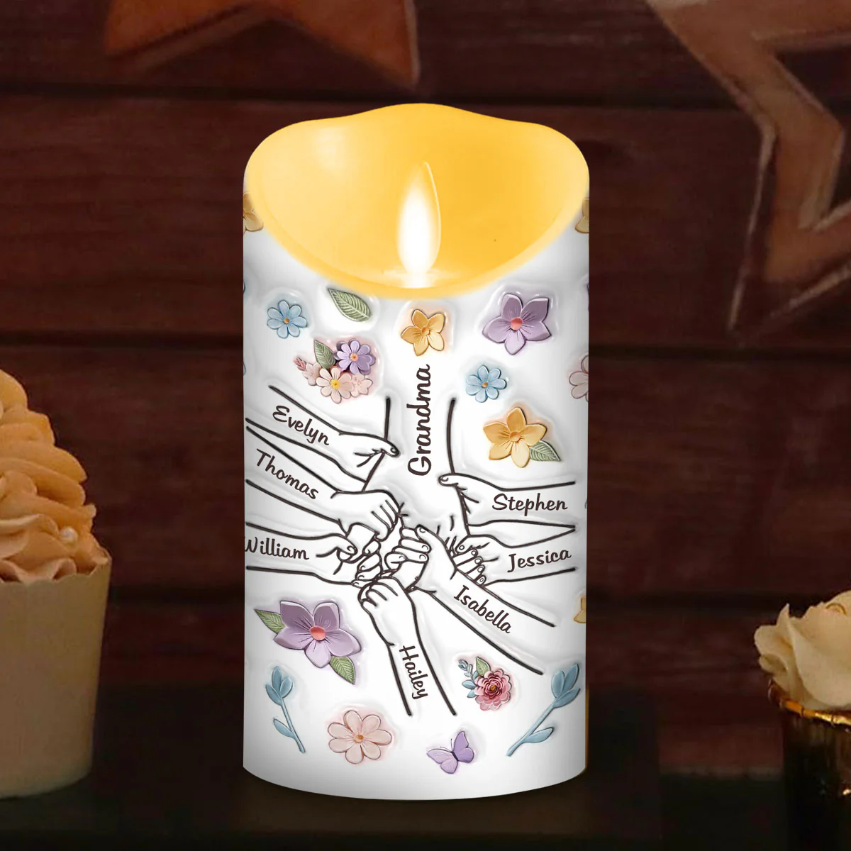 You Hold My Hand Also My Heart - Personalized Custom 3D Inflated LED Candle - Image 4