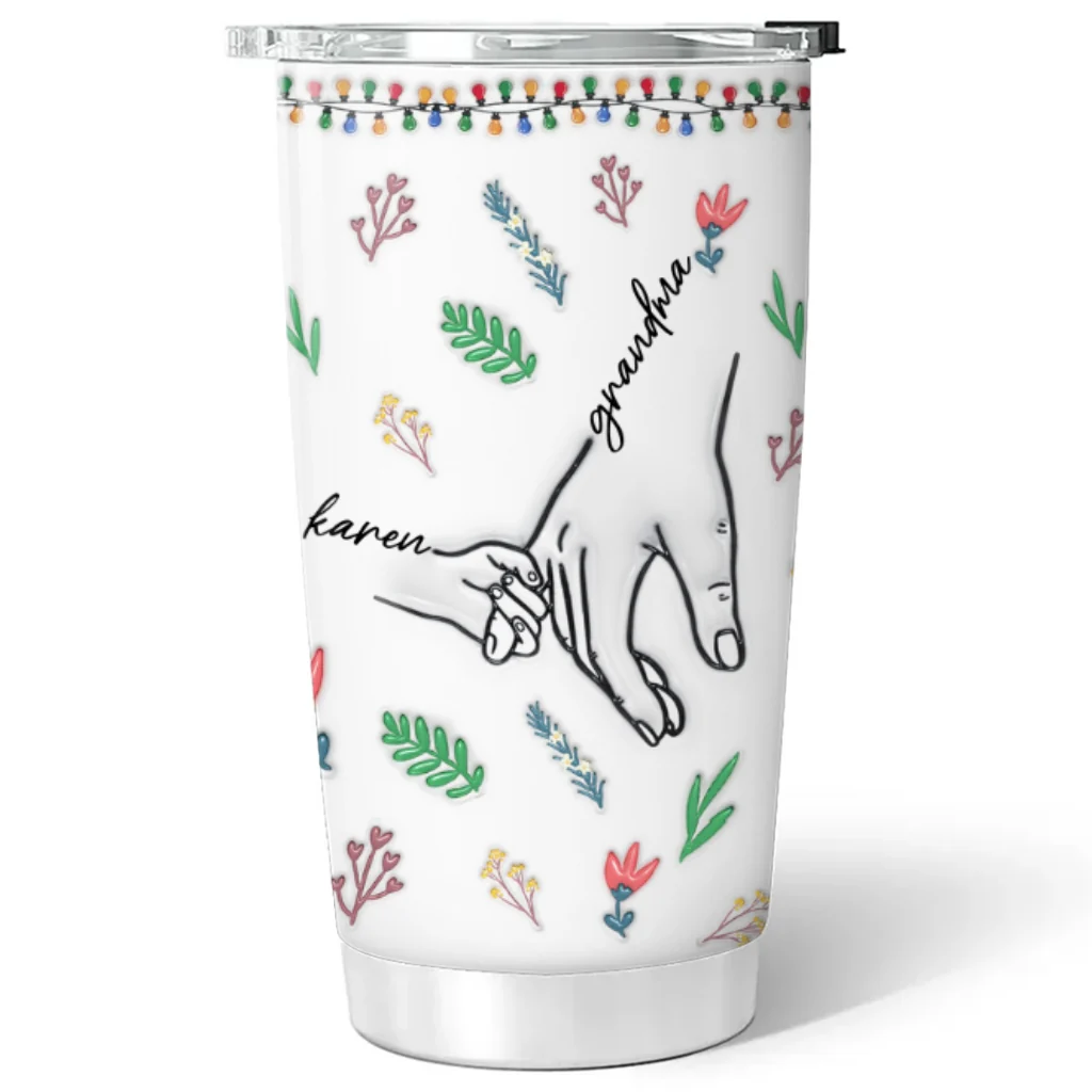 You Hold My Hand - Personalized Custom 3D Inflated Effect Tumbler - Image 5