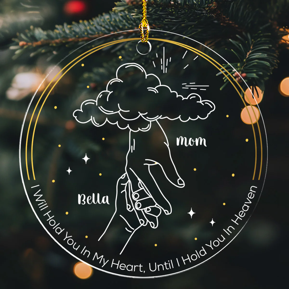 You Hold My Heart Forever - Personalized Custom Acrylic Ornament - Image 2