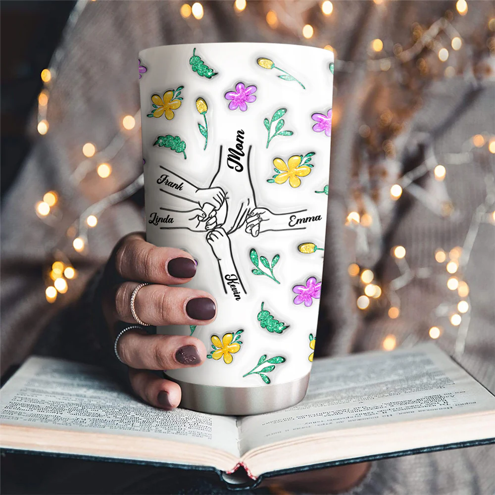 You Hold Our Hands, Also Our Hearts - Personalized Custom 3D Inflated Effect Tumbler - Image 2
