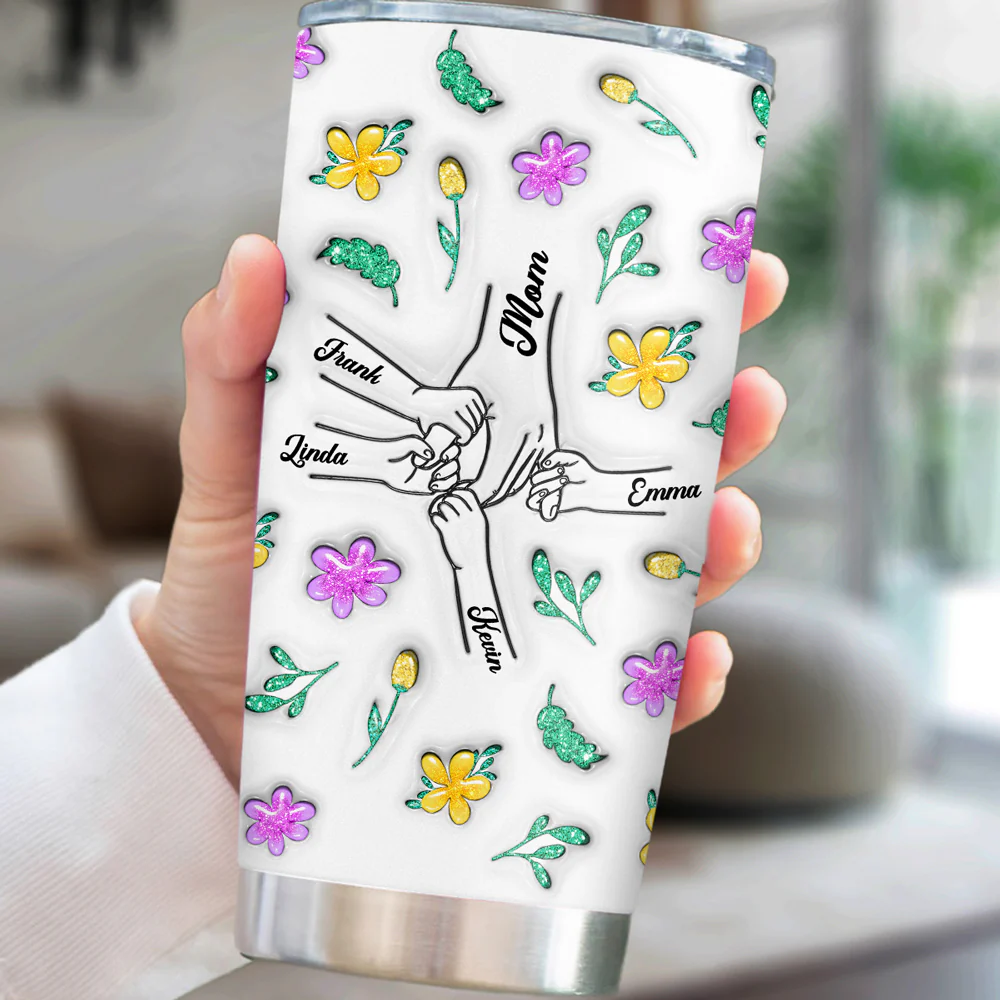 You Hold Our Hands, Also Our Hearts - Personalized Custom 3D Inflated Effect Tumbler - Image 5
