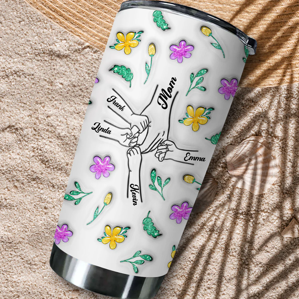 You Hold Our Hands, Also Our Hearts - Personalized Custom 3D Inflated Effect Tumbler - Image 6