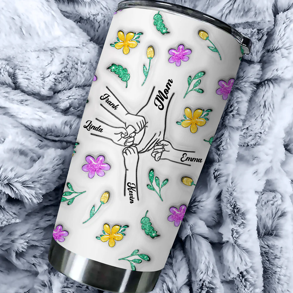 You Hold Our Hands, Also Our Hearts - Personalized Custom 3D Inflated Effect Tumbler - Image 7