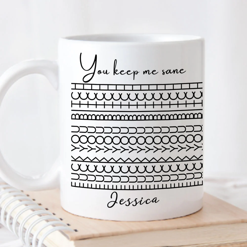You Keep Me Sane Hidden Message - Personalized Custom Coffee Mug - Image 3