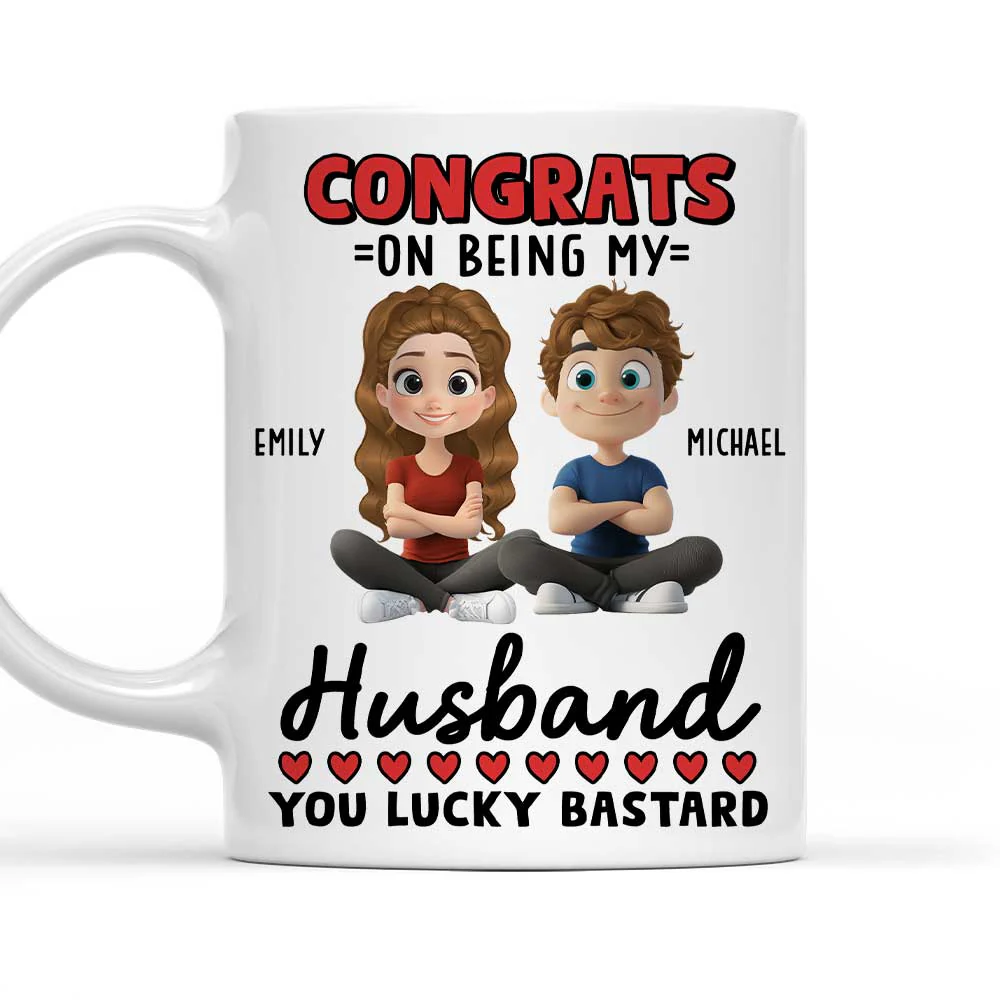 You Lucky Man - Personalized Custom Coffee Mug