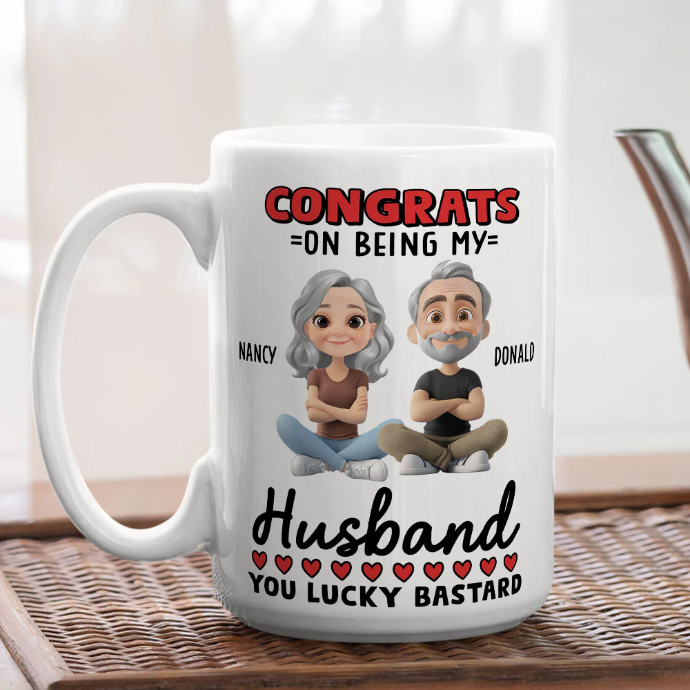 You Lucky Man - Personalized Custom Coffee Mug - Image 4