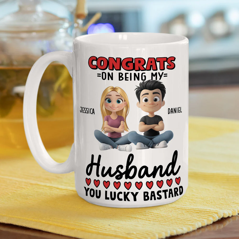 You Lucky Man - Personalized Custom Coffee Mug - Image 5