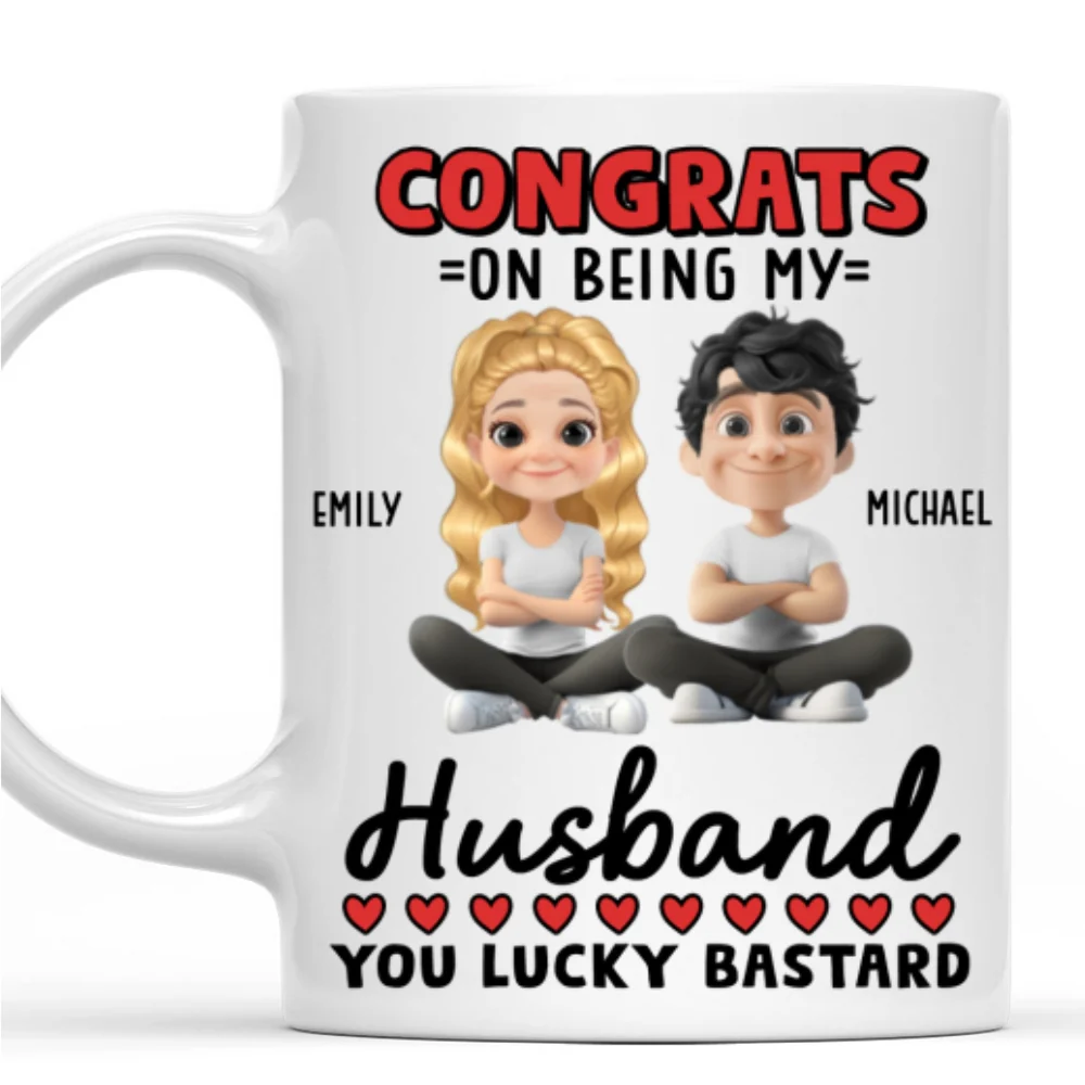 You Lucky Man - Personalized Custom Coffee Mug - Image 7
