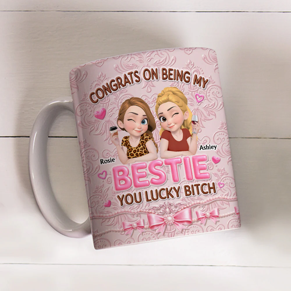 You Lucky - Personalized Custom 3D Inflated Effect Mug - Image 4