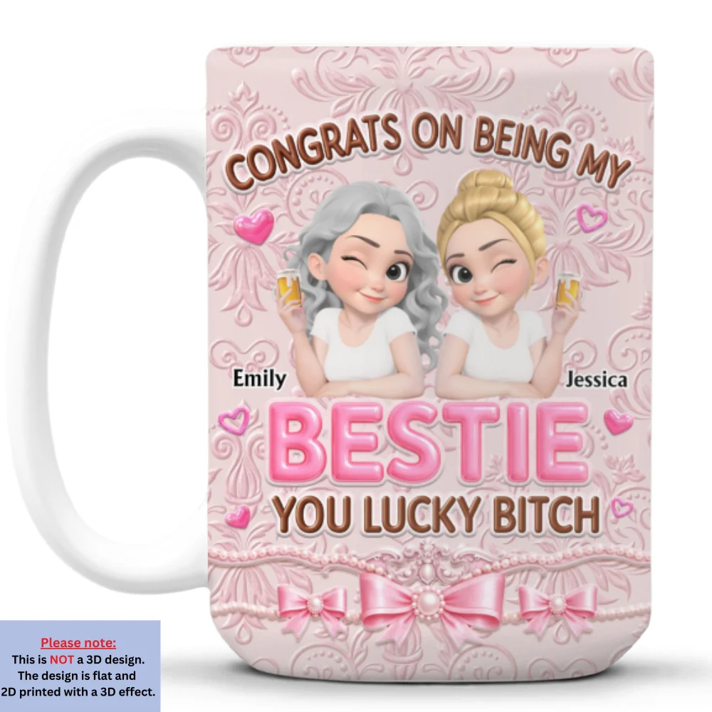 You Lucky - Personalized Custom 3D Inflated Effect Mug - Image 9