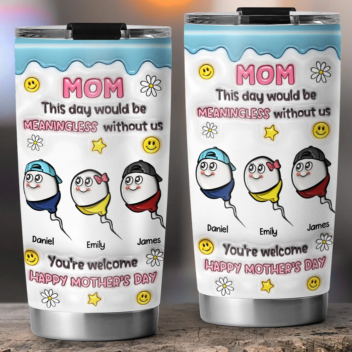You Made This Day Special - Personalized Custom 3D Inflated Effect Tumbler - Image 2