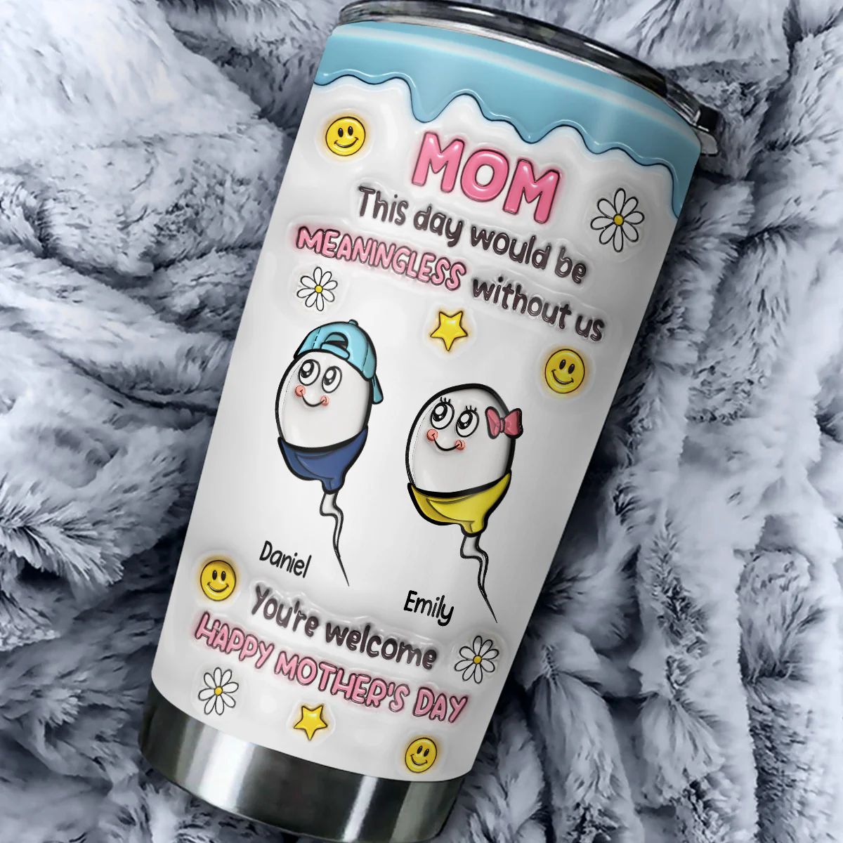 You Made This Day Special - Personalized Custom 3D Inflated Effect Tumbler - Image 4