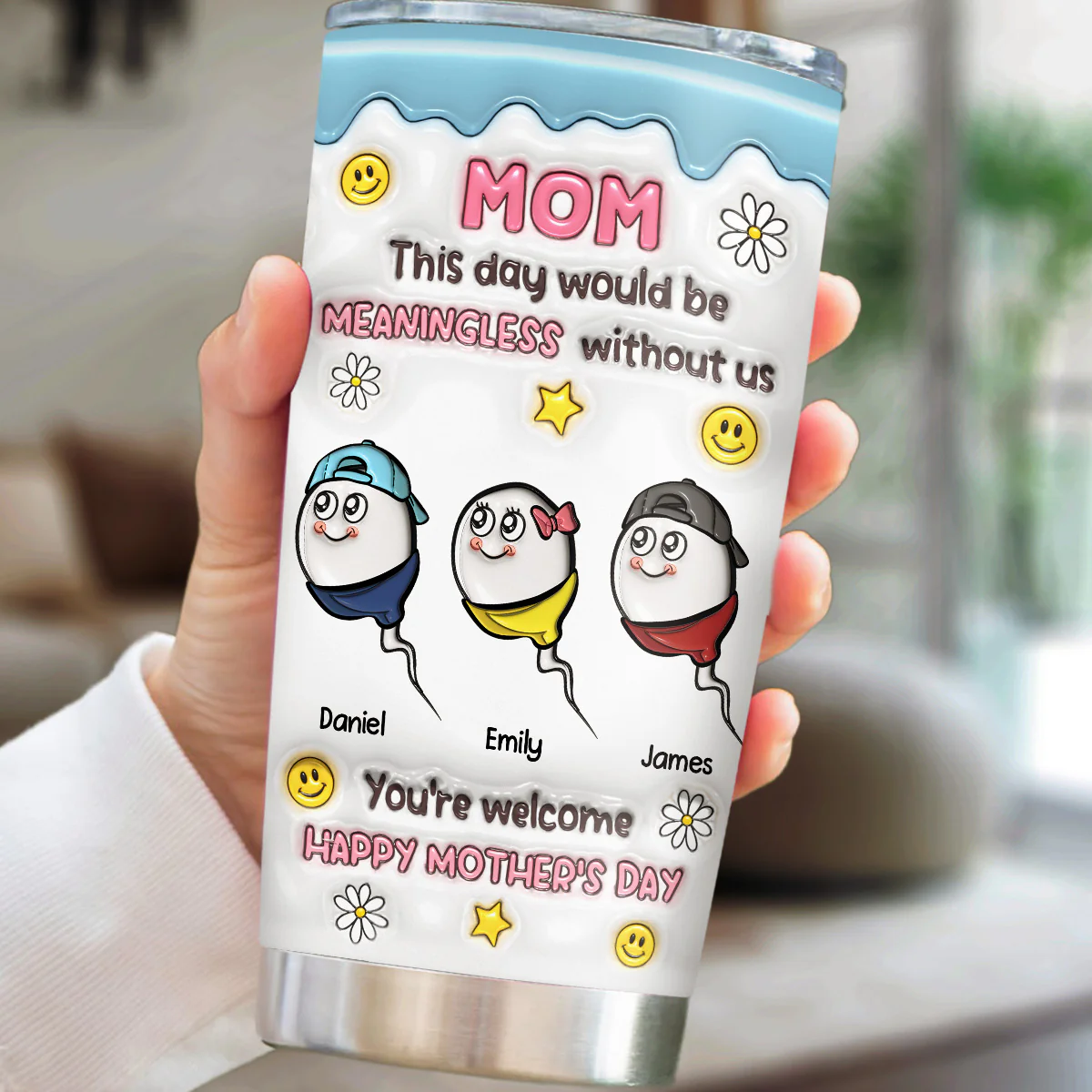 You Made This Day Special - Personalized Custom 3D Inflated Effect Tumbler - Image 5