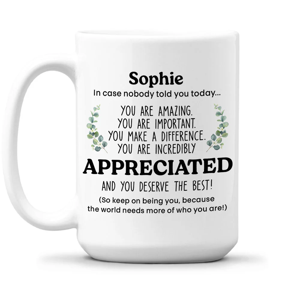 You Make A Difference - Personalized Custom Coffee Mug - Image 2
