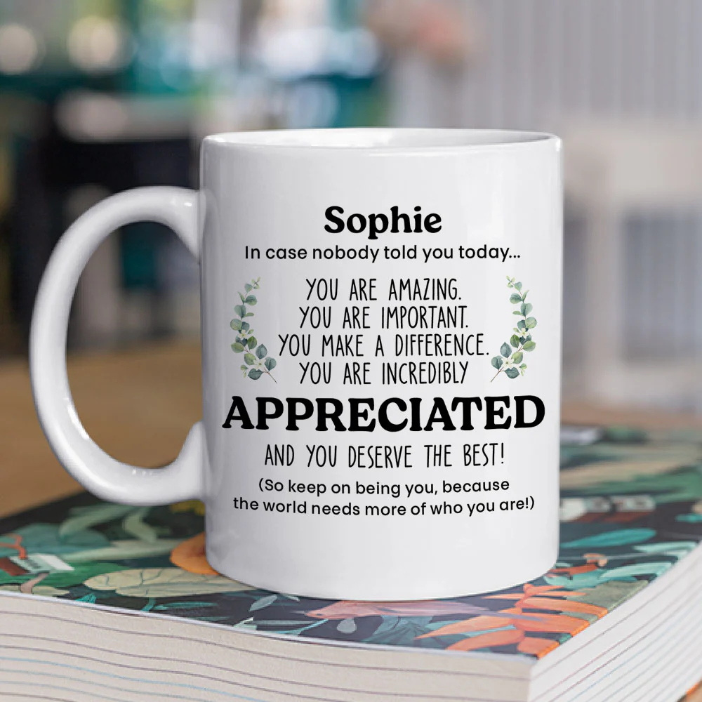 You Make A Difference - Personalized Custom Coffee Mug - Image 3