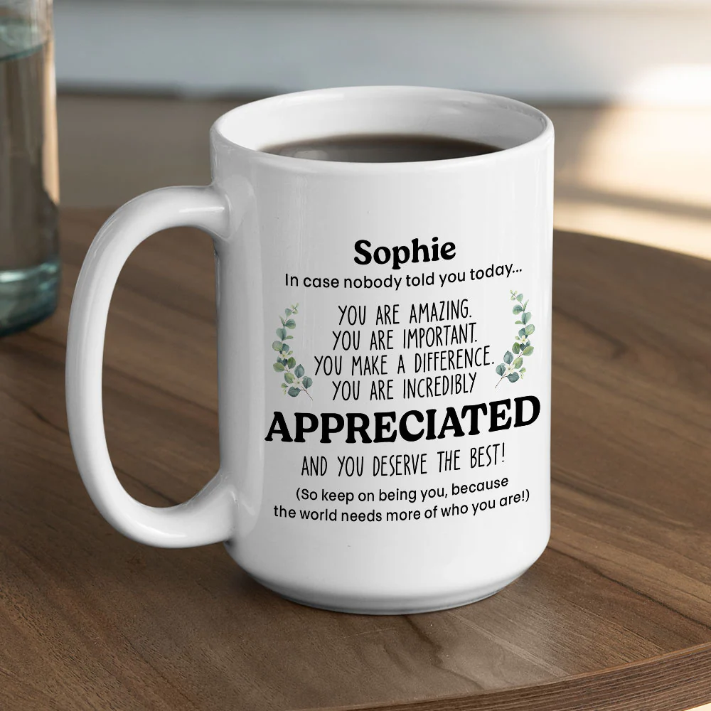 You Make A Difference - Personalized Custom Coffee Mug - Image 4