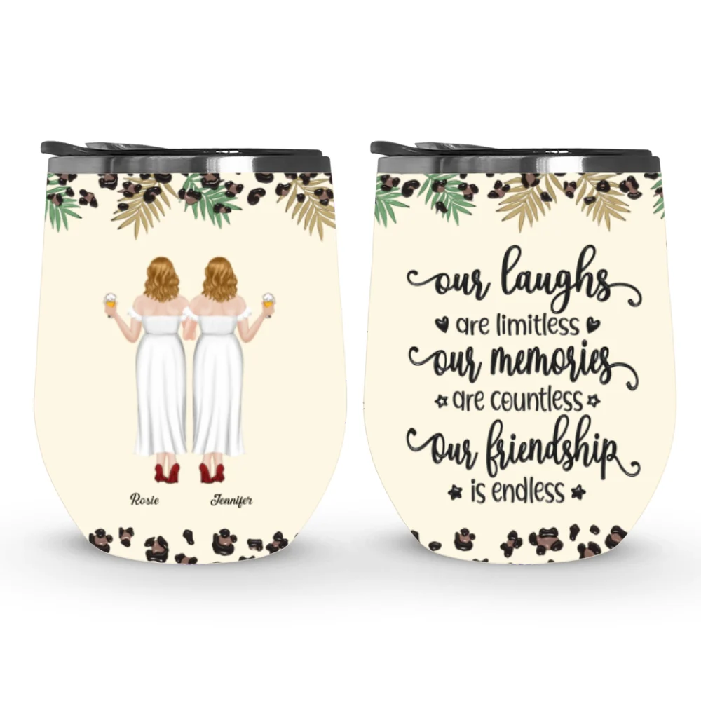 You Make Me Laugh Everyday - Personalized Custom 3D Inflated Effect Wine Tumbler - Image 6