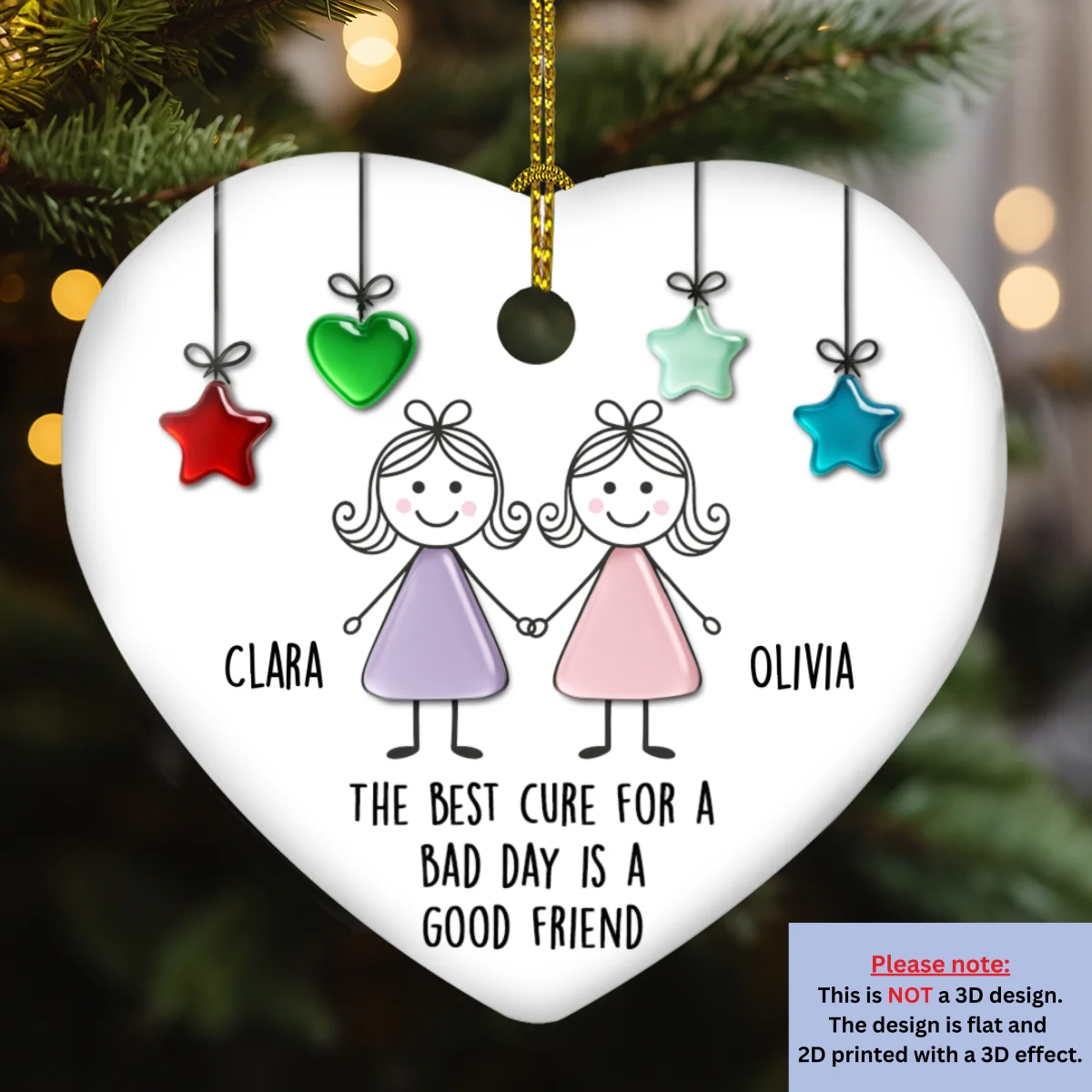 You Make My Days Brighter - Personalized Custom Ceramic Ornament - Image 5