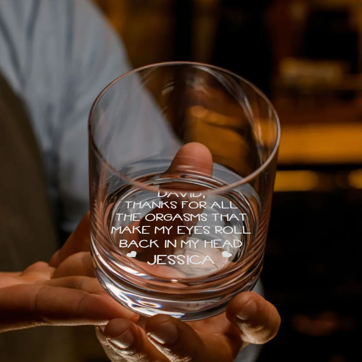 You Make My Eyes Roll - Personalized Custom Engraved Whiskey Glass - Image 3
