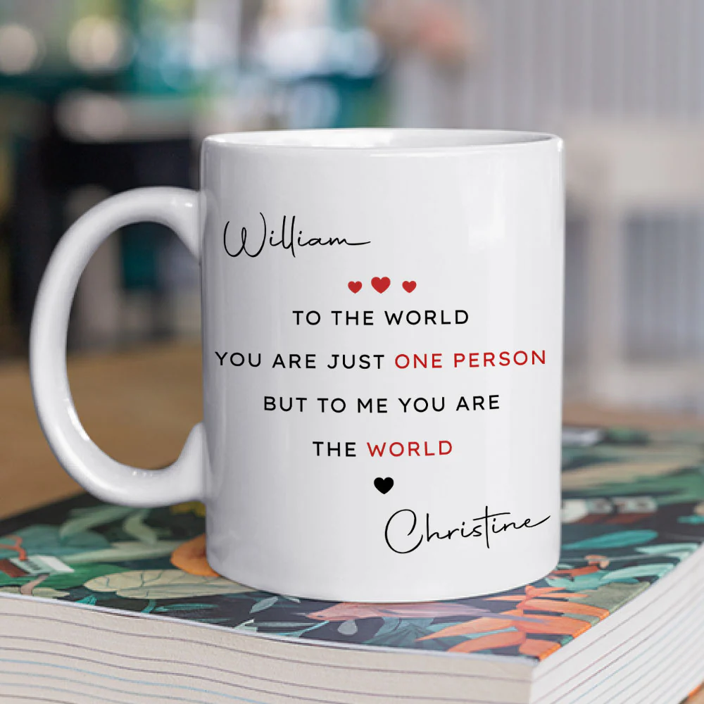 You Make My World Complete - Personalized Custom Coffee Mug - Image 3
