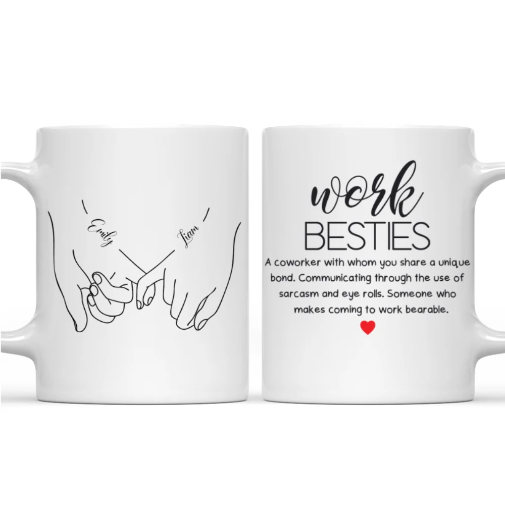 You Make Work Bearable - Personalized Custom Coffee Mug - Image 8