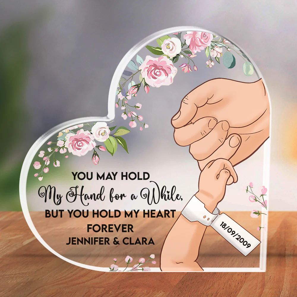 You May Hold My Hand For A While - Personalized Custom Acrylic Plaque - Image 2