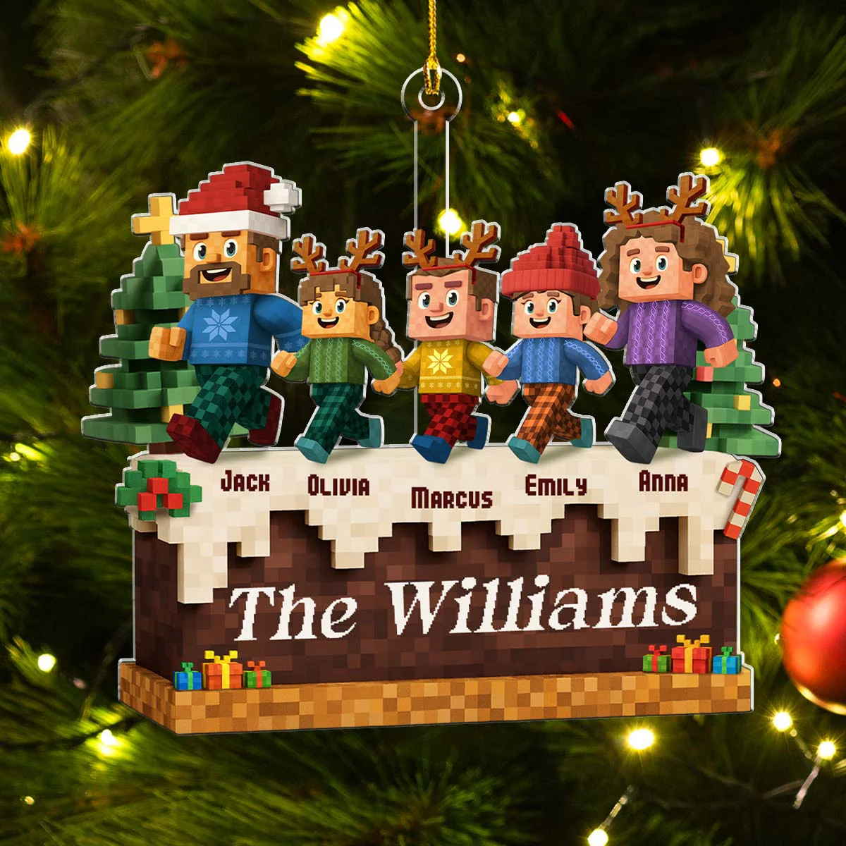 You Me And Our Children - Personalized Custom Acrylic Ornament - Image 3