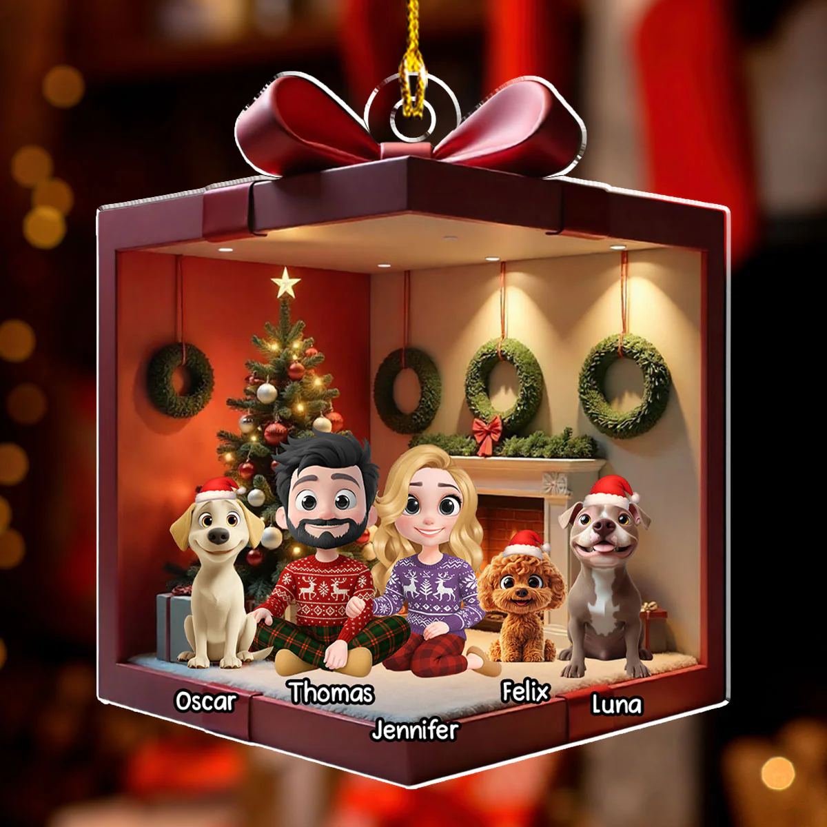You Me Dog - Personalized Custom Acrylic Ornament - Image 3