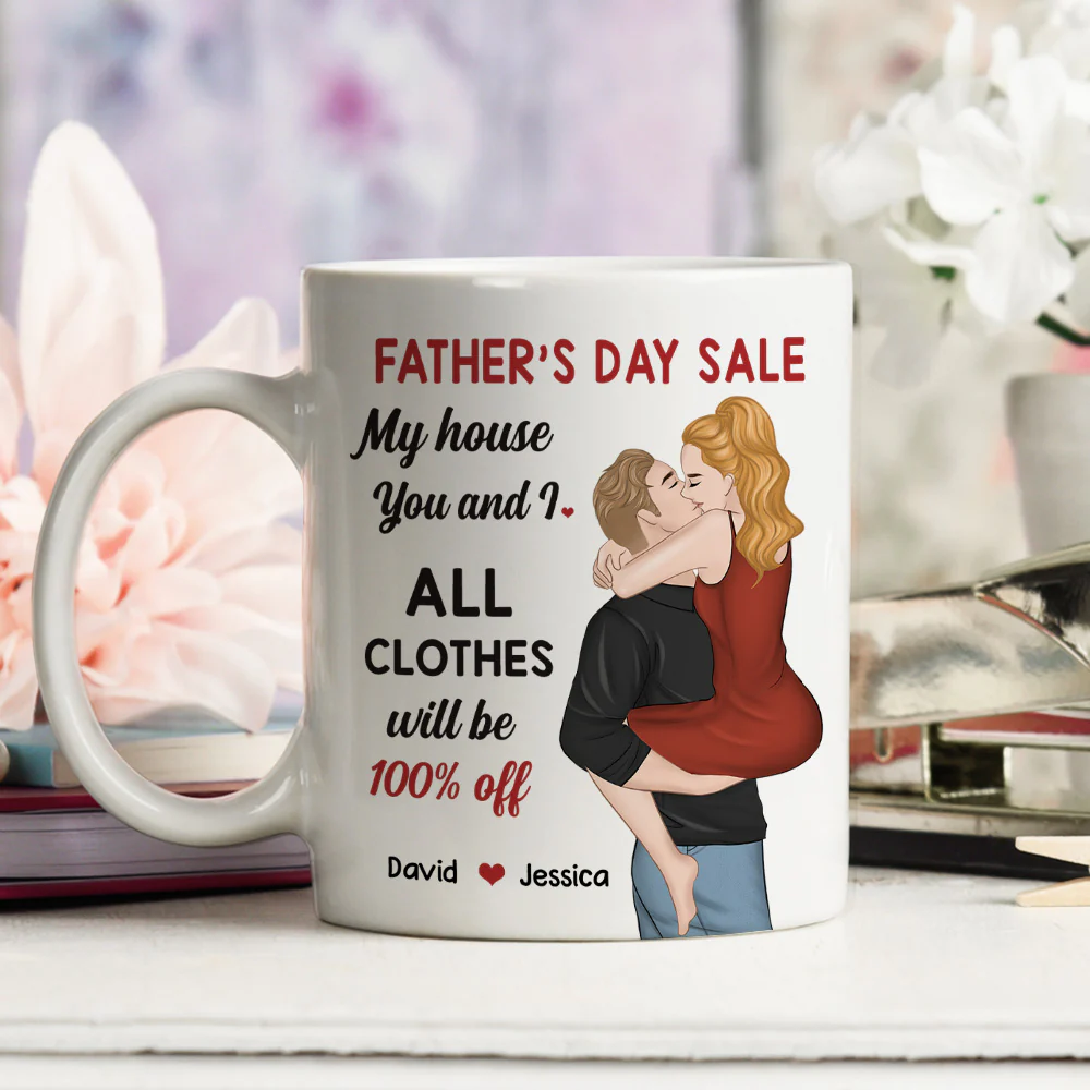 You Me No Clothes Deal - Personalized Custom Coffee Mug - Image 2