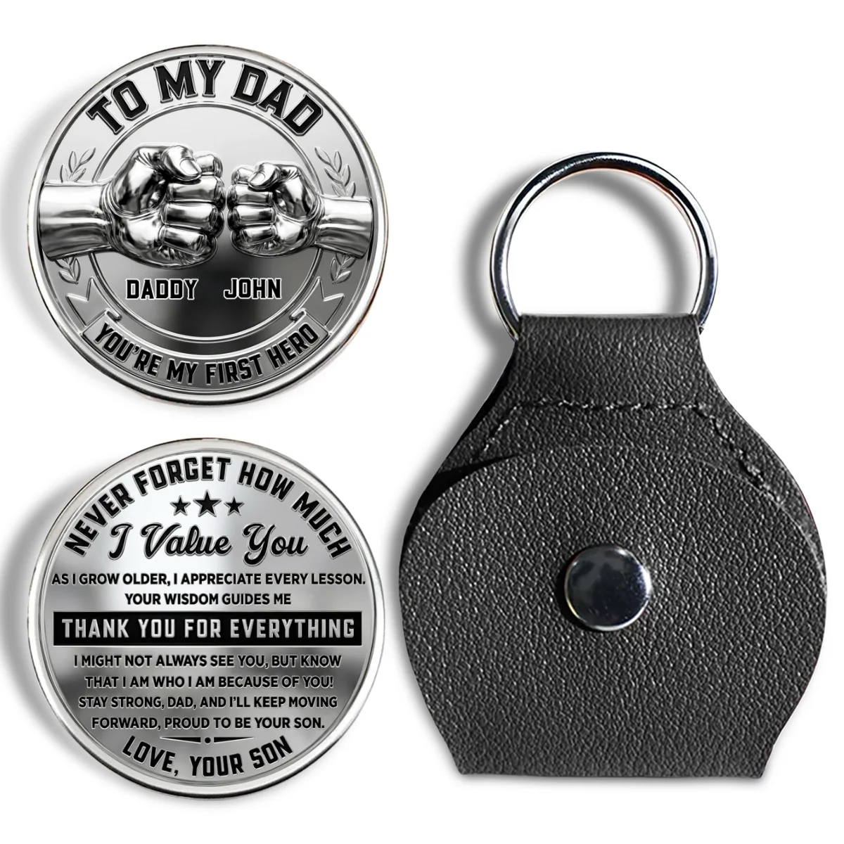 You Mean Everything Dad - Personalized Custom Pocket Hug - Image 7