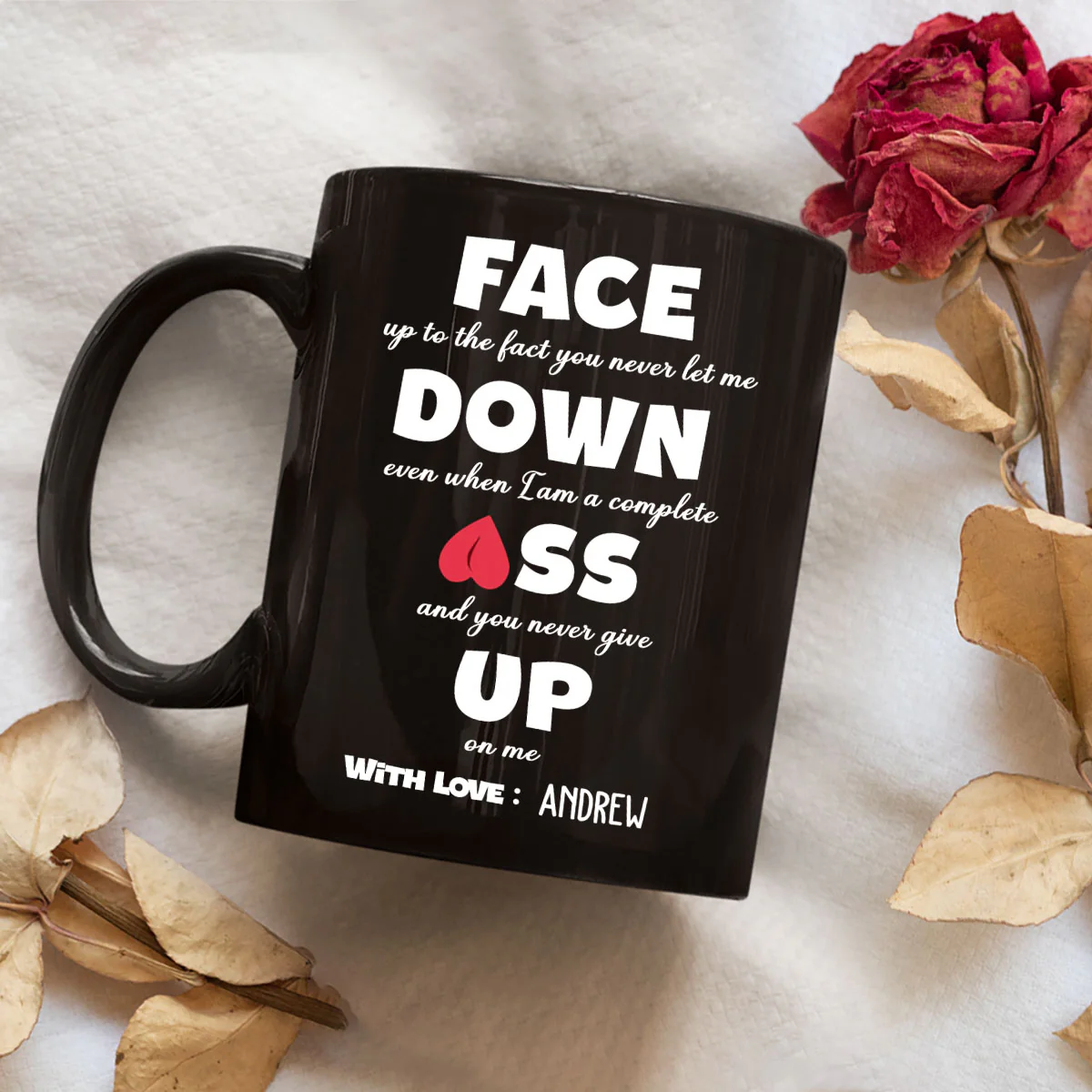 You Never Give Up On Me - Personalized Custom Coffee Mug - Image 3