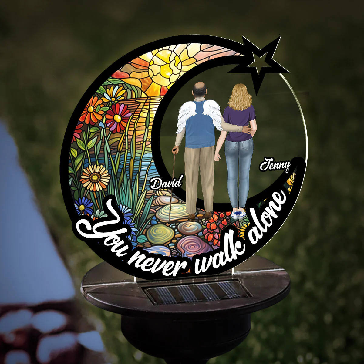You Never Walk Alone - Personalized Custom Solar Light - Image 2