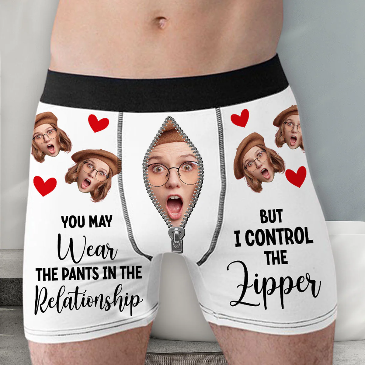You Purr And I Growl Louder - Personalized Photo Men's Boxer Briefs - Image 4