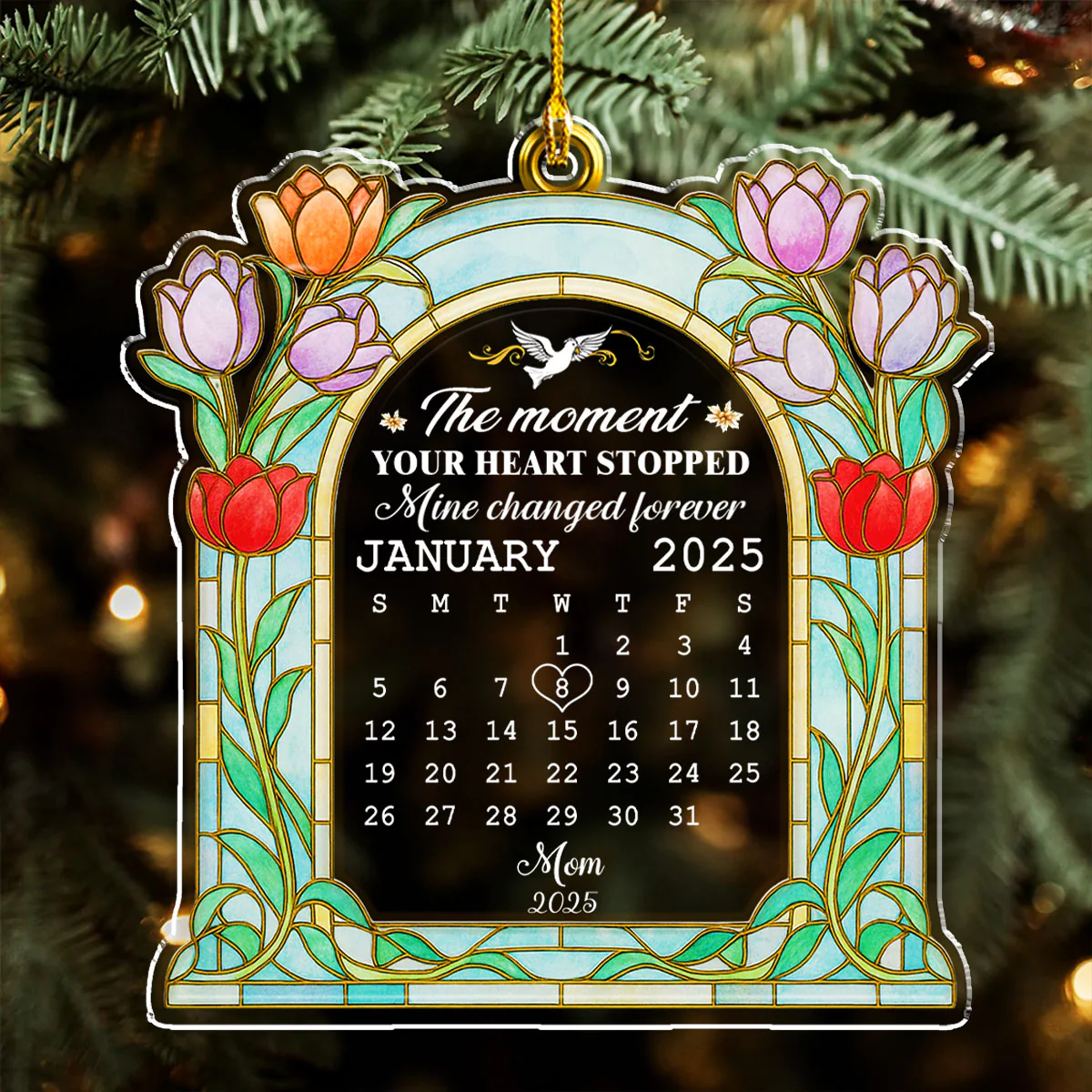 You Shine In My Heart - Personalized Custom Acrylic Ornament - Image 2