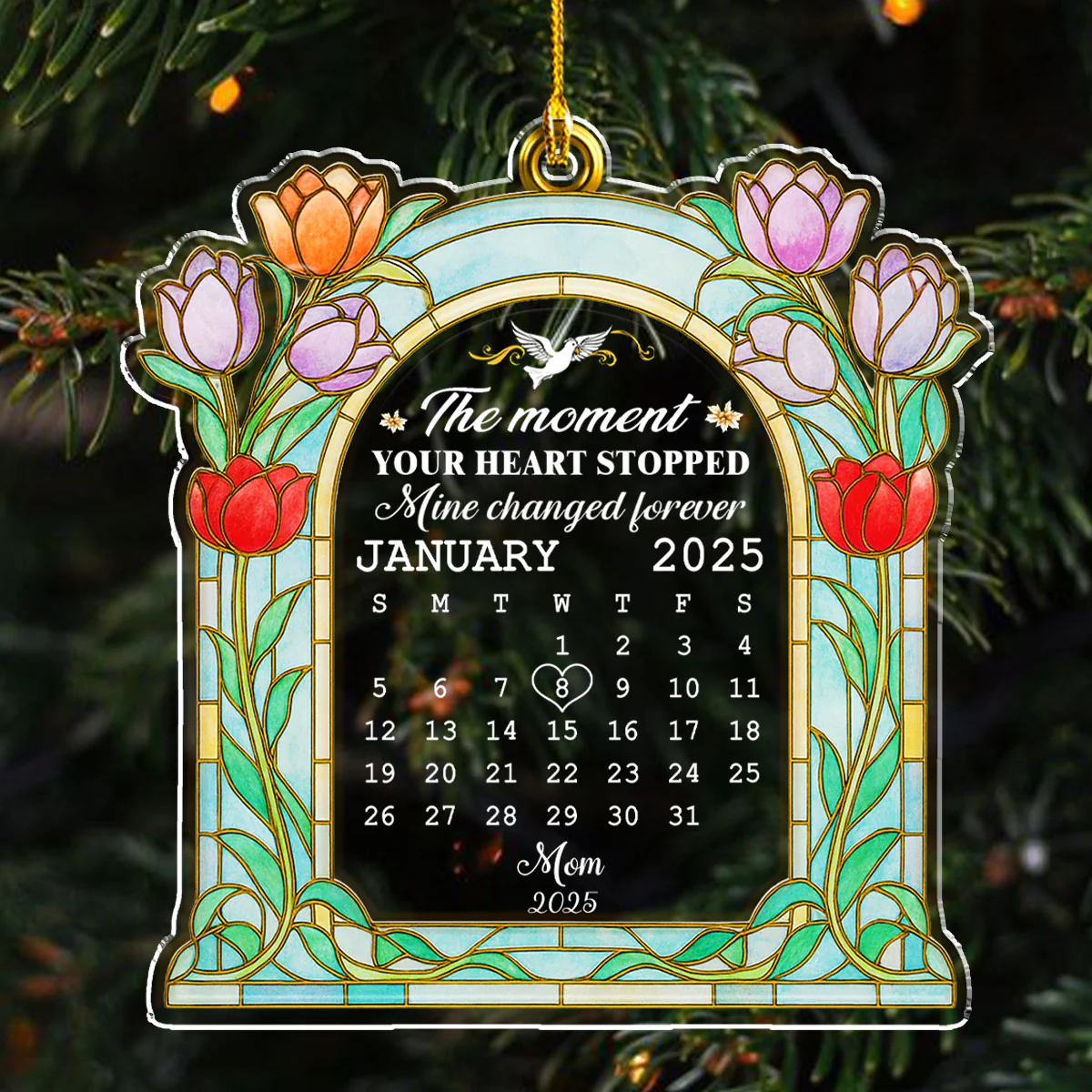 You Shine In My Heart - Personalized Custom Acrylic Ornament - Image 3