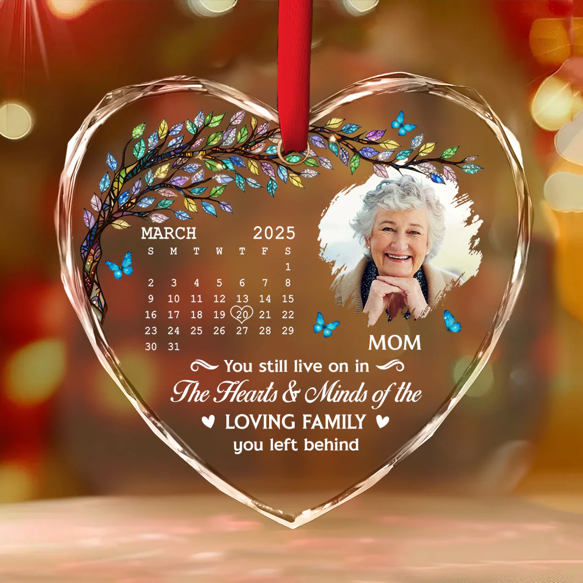 You Still Live On - Personalized Custom Glass Ornament - Image 2